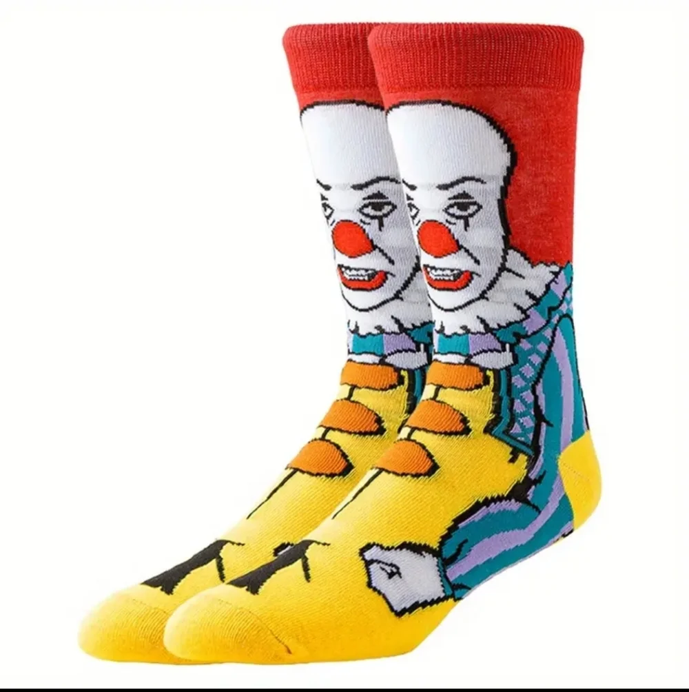 5 Pair Cartoon Character Anime Socks, Unisex Adult